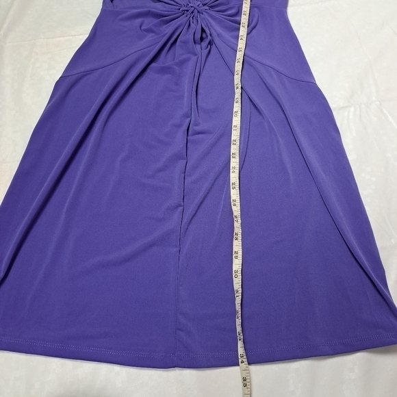 Daisy Fuentes Purple Twist Knot Top Short Sleeve - Picture 9 of 10